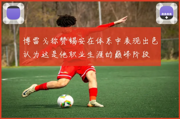 博雷戈称赞锡安在体系中表现出色认为这是他职业生涯的巅峰阶段